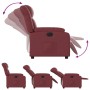 Sillón reclinable eléctrico de cuero sintético rojo tinto de , Sillones - Ref: Foro24-3205254, Precio: 257,37 €, Descuento: %