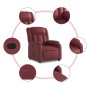 Sillón reclinable eléctrico de cuero sintético rojo tinto de , Sillones - Ref: Foro24-3205254, Precio: 257,37 €, Descuento: %