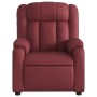 Sillón reclinable eléctrico de cuero sintético rojo tinto de , Sillones - Ref: Foro24-3205254, Precio: 257,37 €, Descuento: %