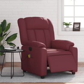 Red synthetic leather electric reclining massage chair by , Armchairs - Ref: Foro24-3205261, Price: 286,46 €, Discount: %