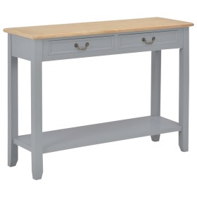 Gray wooden console table 110x35x80 cm by vidaXL, Side tables - Ref: Foro24-249902, Price: 176,13 €, Discount: %