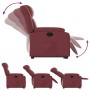 Sillón reclinable elevable cuero artificial rojo tinto de , Sillones - Ref: Foro24-3205268, Precio: 277,48 €, Descuento: %