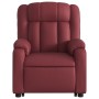 Sillón reclinable elevable cuero artificial rojo tinto de , Sillones - Ref: Foro24-3205268, Precio: 277,48 €, Descuento: %