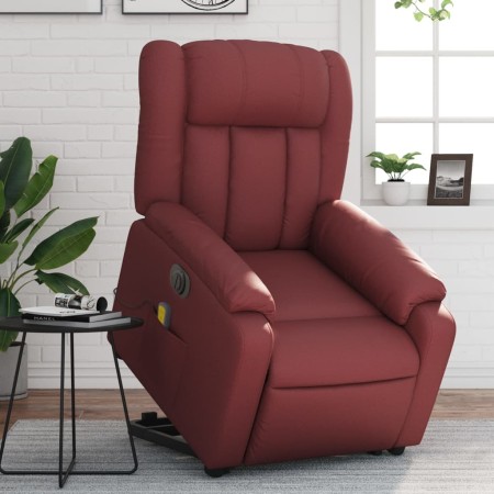 Electric lifting massage chair red artificial leather by , Armchairs - Ref: Foro24-3205289, Price: 344,85 €, Discount: %