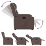 Sillón reclinable elevable cuero sintético marrón de , Sillones - Ref: Foro24-3205152, Precio: 275,14 €, Descuento: %