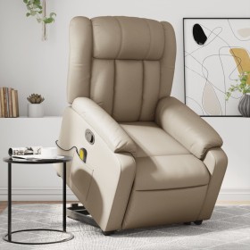 Cappuccino artificial leather foot massage recliner by , Armchairs - Ref: Foro24-3205277, Price: 304,88 €, Discount: %