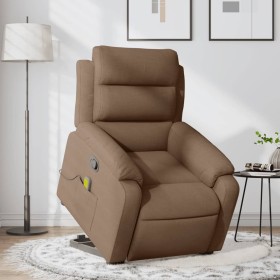 Brown Fabric Foot Recliner Massage Chair by , Armchairs - Ref: Foro24-3204996, Price: 403,99 €, Discount: %