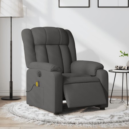 Electric massage recliner dark gray fabric by , Armchairs - Ref: Foro24-3205305, Price: 272,50 €, Discount: %