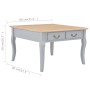 Gray wooden coffee table 80x80x50 cm by vidaXL, Coffee table - Ref: Foro24-280062, Price: 159,62 €, Discount: %