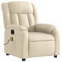 Cream fabric electric massage recliner by , Armchairs - Ref: Foro24-3205313, Price: 293,95 €, Discount: %