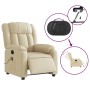 Cream fabric electric massage recliner by , Armchairs - Ref: Foro24-3205313, Price: 293,95 €, Discount: %