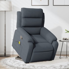 Dark Gray Velvet Liftable Massage Recliner by , Armchairs - Ref: Foro24-3205104, Price: 291,99 €, Discount: %