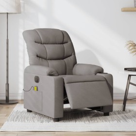 Electric massage recliner taupe gray fabric by , Armchairs - Ref: Foro24-3206643, Price: 285,89 €, Discount: %