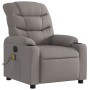 Sillón reclinable de masaje eléctrico tela gris taupe de , Sillones - Ref: Foro24-3206643, Precio: 285,99 €, Descuento: %