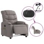 Sillón reclinable de masaje eléctrico tela gris taupe de , Sillones - Ref: Foro24-3206643, Precio: 285,99 €, Descuento: %