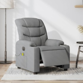 Sillón reclinable de masaje eléctrico tela gris claro de , Sillones - Ref: Foro24-3206636, Precio: 273,99 €, Descuento: %