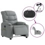 Sillón reclinable de masaje eléctrico tela gris claro de , Sillones - Ref: Foro24-3206636, Precio: 278,31 €, Descuento: %