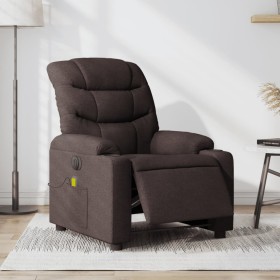 Sillón reclinable de masaje eléctrico tela marrón oscuro de , Sillones - Ref: Foro24-3206641, Precio: 288,99 €, Descuento: %