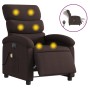 Dark Brown Fabric Electric Massage Recliner by , Armchairs - Ref: Foro24-3203971, Price: 272,99 €, Discount: %