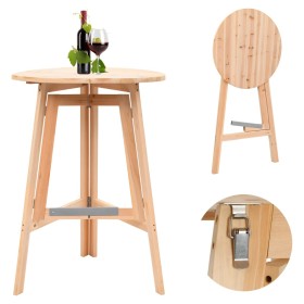 Fir wood folding bar table 78 cm by vidaXL, Folding tables - Ref: Foro24-45532, Price: 170,21 €, Discount: %