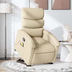 Silla de masaje reclinable de pie de tela color crema de , Sillones - Ref: Foro24-3203999, Precio: 290,99 €, Descuento: %