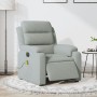 Light Gray Velvet Electric Massage Recliner by , Armchairs - Ref: Foro24-3205081, Price: 274,26 €, Discount: %