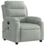 Sillón reclinable de masaje eléctrico terciopelo gris claro de , Sillones - Ref: Foro24-3205081, Precio: 278,13 €, Descuento: %