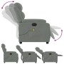 Light Gray Velvet Electric Massage Recliner by , Armchairs - Ref: Foro24-3205081, Price: 274,26 €, Discount: %