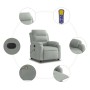 Sillón reclinable de masaje eléctrico terciopelo gris claro de , Sillones - Ref: Foro24-3205081, Precio: 278,13 €, Descuento: %