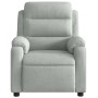 Sillón reclinable de masaje eléctrico terciopelo gris claro de , Sillones - Ref: Foro24-3205081, Precio: 278,13 €, Descuento: %