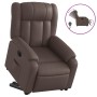 Sillón reclinable elevable eléctrico de cuero sintético marrón de , Sillones - Ref: Foro24-3205280, Precio: 330,51 €, Descuen...