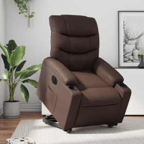 Brown Faux Leather Power Lift Recliner by , Armchairs - Ref: Foro24-3206615, Price: 352,06 €, Discount: %