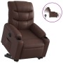 Sillón reclinable elevable eléctrico de cuero sintético marrón de , Sillones - Ref: Foro24-3206615, Precio: 352,06 €, Descuen...