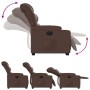 Sillón reclinable elevable eléctrico de cuero sintético marrón de , Sillones - Ref: Foro24-3206615, Precio: 352,06 €, Descuen...