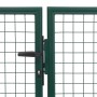 Puerta de jardín de acero verde 350x100 cm de vidaXL, Puertas de jardín - Ref: Foro24-144305, Precio: 405,41 €, Descuento: %