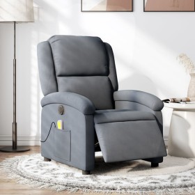 Dark Gray Velvet Electric Massage Recliner by , Armchairs - Ref: Foro24-3204290, Price: 282,99 €, Discount: %