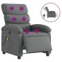 Electric massage recliner dark gray fabric by , Armchairs - Ref: Foro24-3203967, Price: 269,16 €, Discount: %