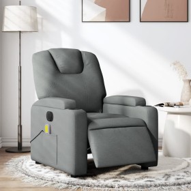 Electric massage recliner dark gray fabric by , Armchairs - Ref: Foro24-3204357, Price: 274,52 €, Discount: %