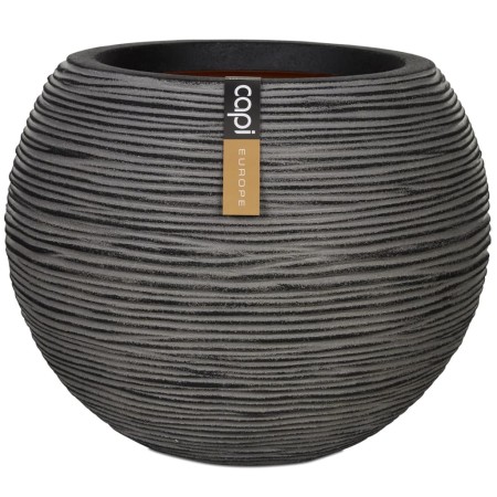 Capi Vase Nature Rib conical anthracite gray 62x48 cm KOFZ271 by Capi, Pots and planters - Ref: Foro24-424222, Price: 223,47 ...