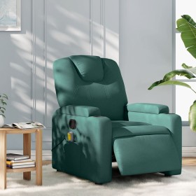 Sillón reclinable de masaje eléctrico tela verde oscuro de , Sillones - Ref: Foro24-3204362, Precio: 270,19 €, Descuento: %