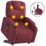 Sillón reclinable de masaje elevable tela rojo tinto de , Sillones - Ref: Foro24-3204383, Precio: 277,13 €, Descuento: %