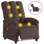 Sillón reclinable de masaje eléctrico tela marrón oscuro de , Sillones - Ref: Foro24-3204085, Precio: 274,71 €, Descuento: %