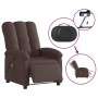 Sillón reclinable de masaje eléctrico tela marrón oscuro de , Sillones - Ref: Foro24-3204085, Precio: 274,71 €, Descuento: %