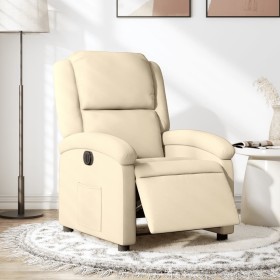 Sillón reclinable eléctrico de tela crema de , Sillones - Ref: Foro24-3204149, Precio: 249,99 €, Descuento: %