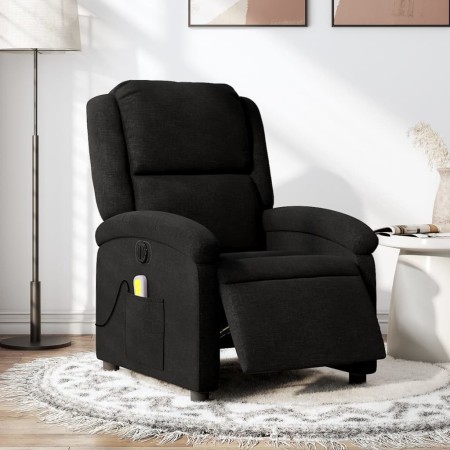 Sillón reclinable de masaje eléctrico tela negro de , Sillones - Ref: Foro24-3204154, Precio: 277,25 €, Descuento: %