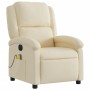 Sillón reclinable de masaje eléctrico tela color crema de , Sillones - Ref: Foro24-3204161, Precio: 276,96 €, Descuento: %