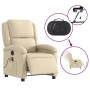 Sillón reclinable de masaje eléctrico tela color crema de , Sillones - Ref: Foro24-3204161, Precio: 276,96 €, Descuento: %