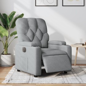 Sillón reclinable eléctrico tela gris claro de , Sillones - Ref: Foro24-3204686, Precio: 266,82 €, Descuento: %