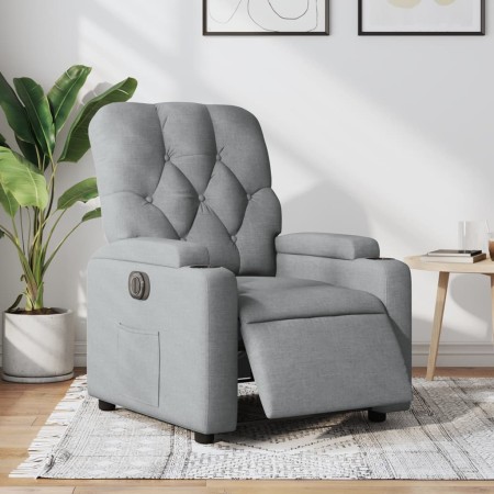 Sillón reclinable eléctrico tela gris claro de , Sillones - Ref: Foro24-3204686, Precio: 259,38 €, Descuento: %