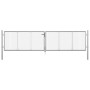 Puerta de jardín de acero galvanizado plateado 415x125 cm de vidaXL, Puertas de jardín - Ref: Foro24-144298, Precio: 381,99 €...